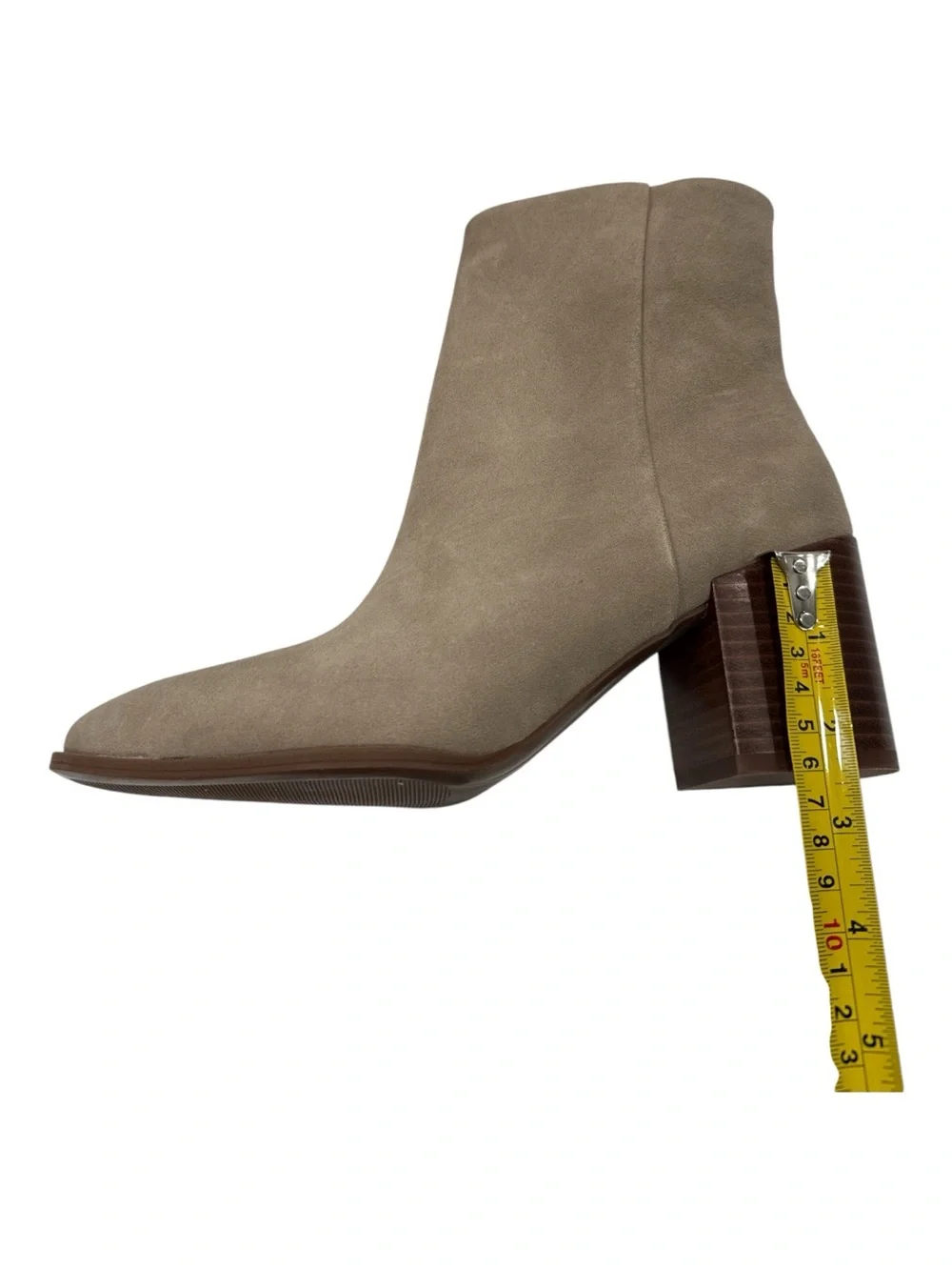 Nordstrom Novanna Sued Ankle Booties in Taupe - Women's Block Heel Size 8 M